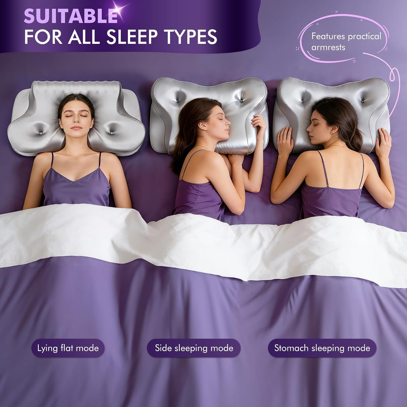Dayme Almohadas de espuma viscoelástica para soporte de cuello - Al...