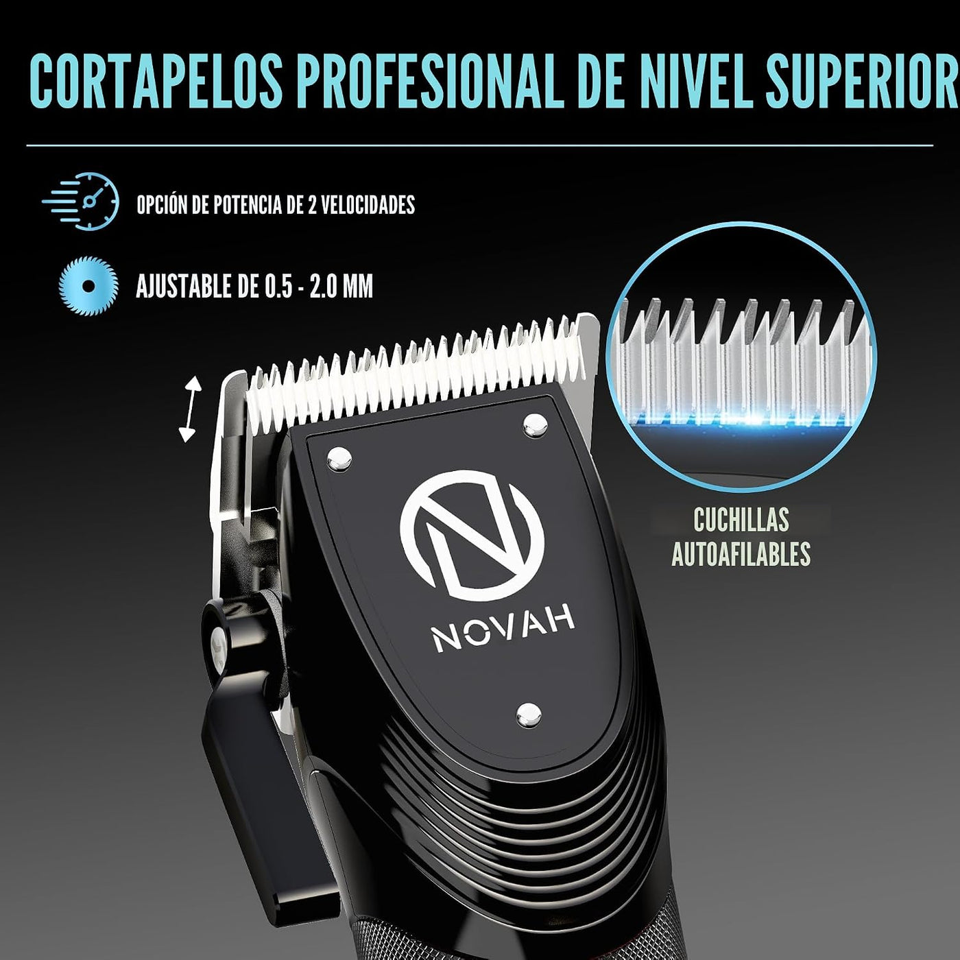 NOVAH Grooming - Cortapelo profesional para hombres, juego de corta...