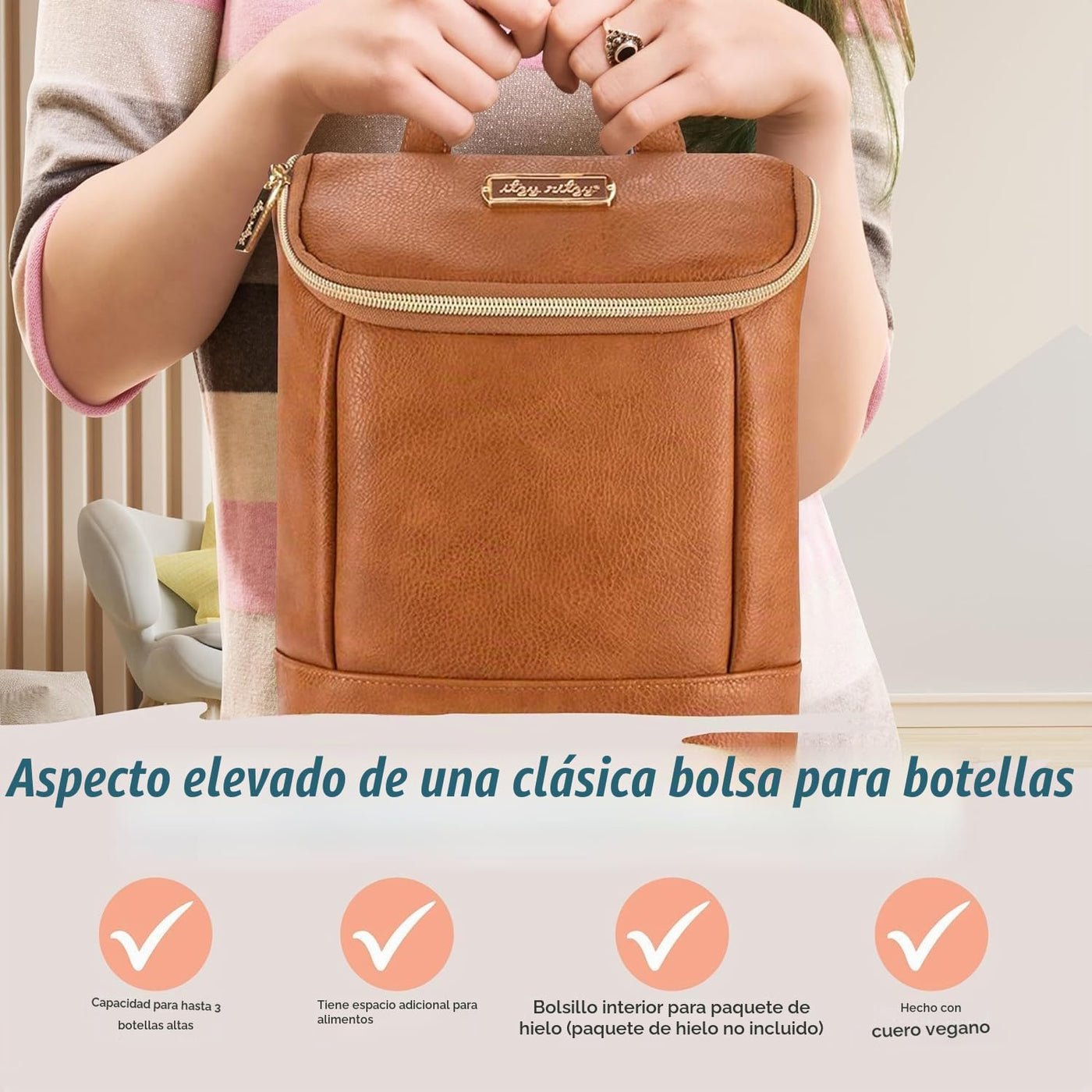 Itzy Ritzy Bolsa aislada para botellas, mantiene las botellas calie...