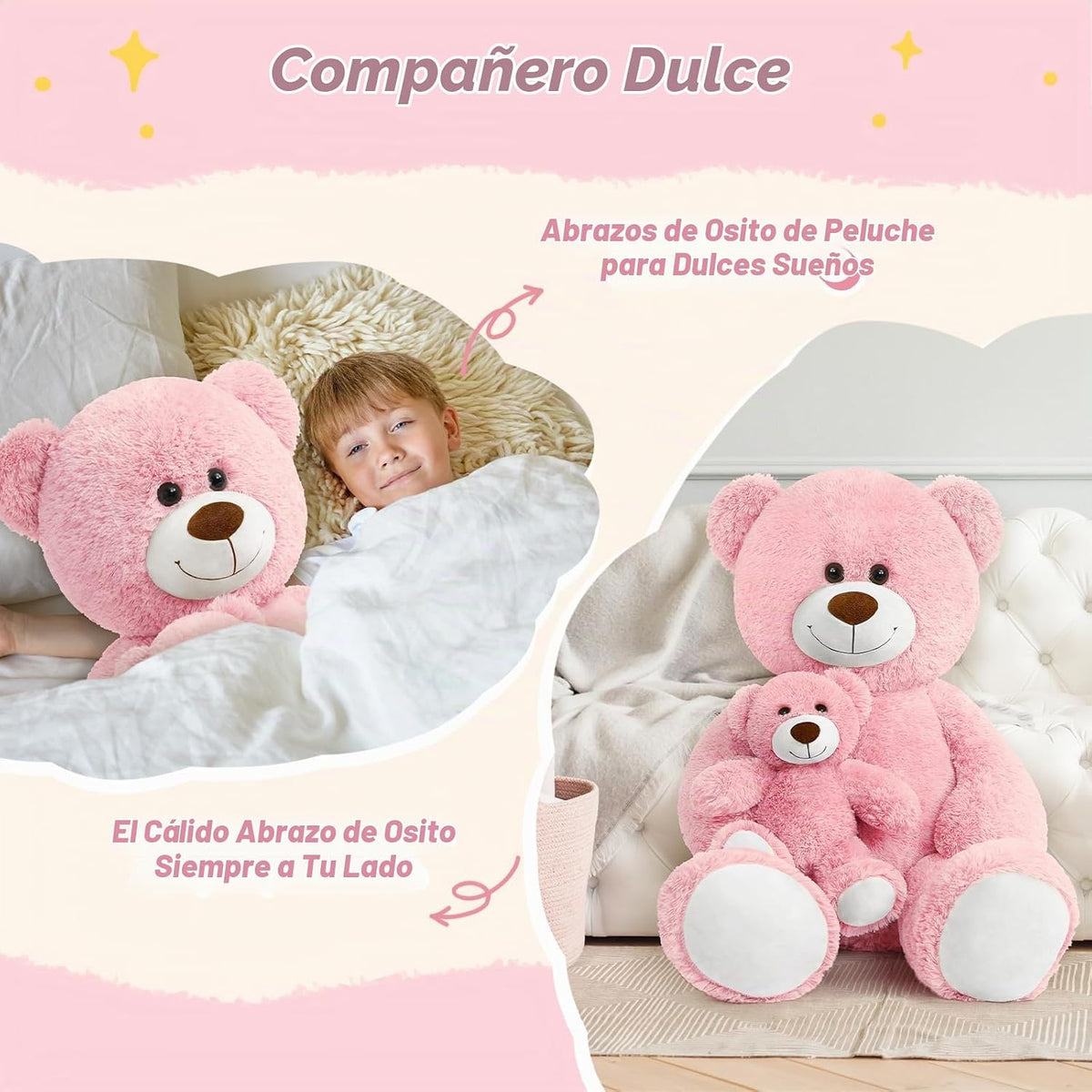 Muiteiur Oso de Peluche Gigante Animal de Peluche, Lindo Oso Mamá y...