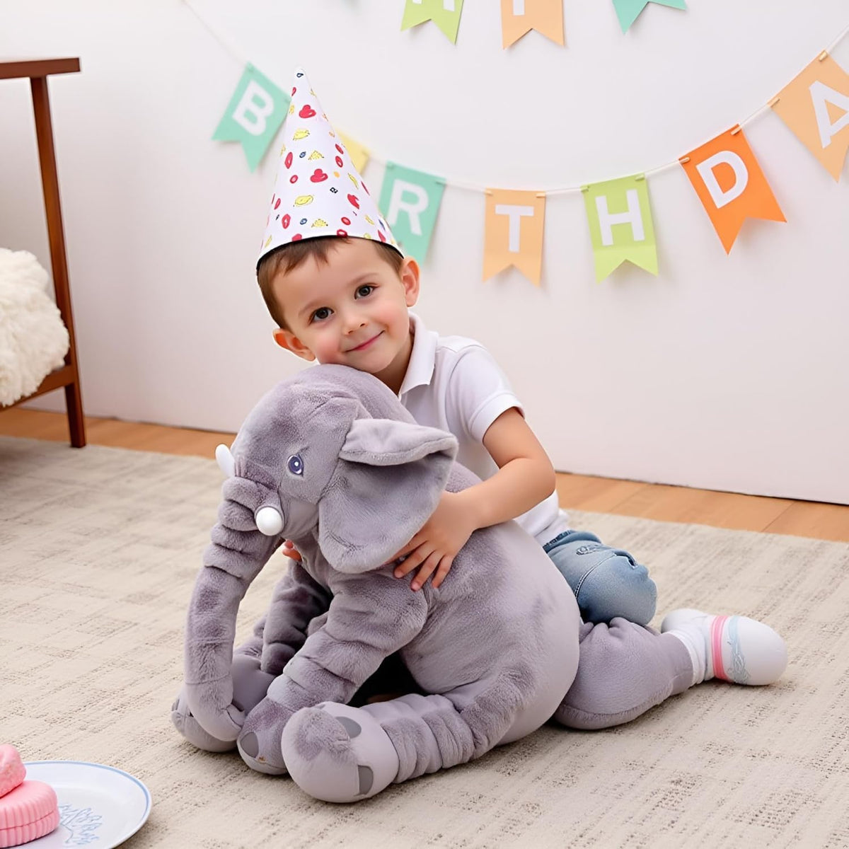 Ryttir Elefante de Peluche Grande de 24 Pulgadas, Suave, Elefante d...