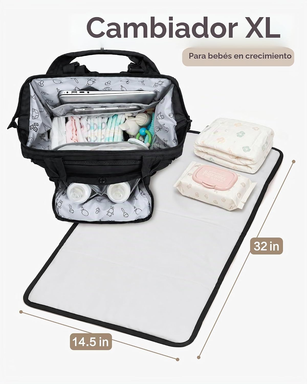 BELALIFE Mochila para pañales con cambiador, organizador para el cu...