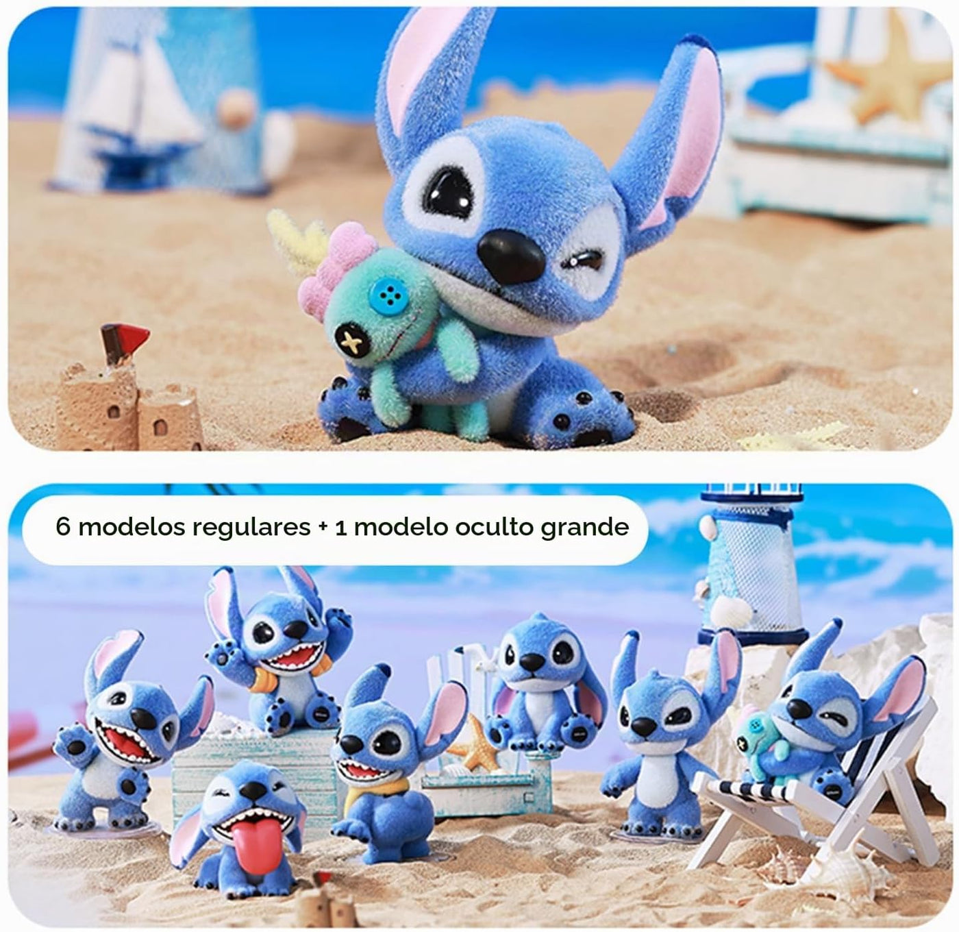 MINISO Disney Lilo & Stitch - Figura de peluche flocada, caja s...