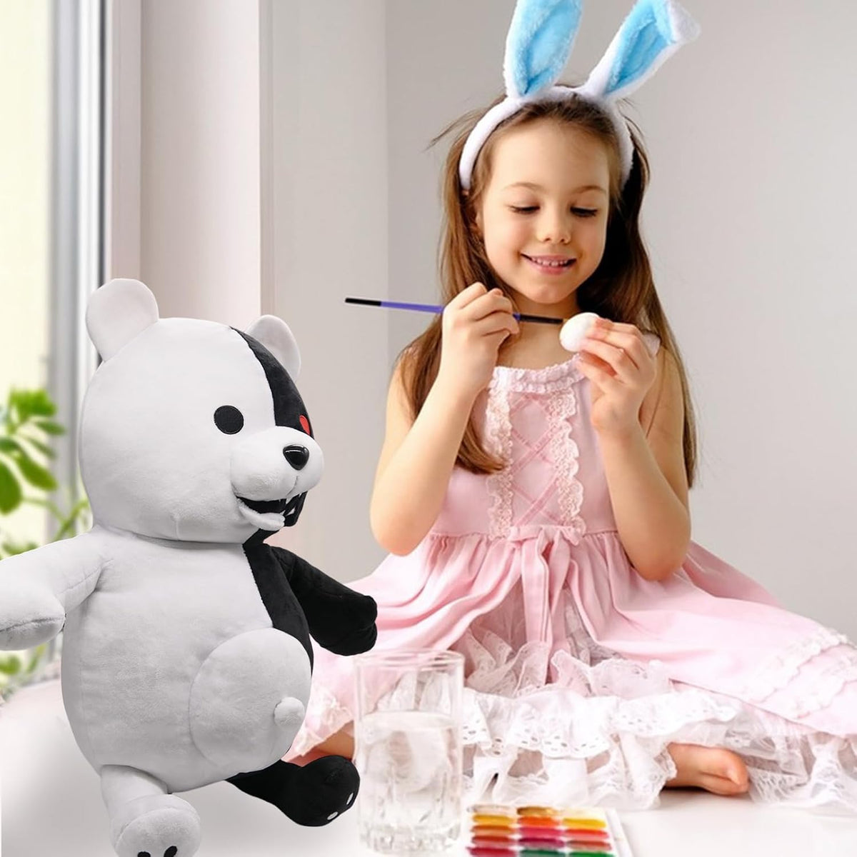 Werycos 23.6 in \/ 23.62 pulgadas negro blanco oso de peluche de an...