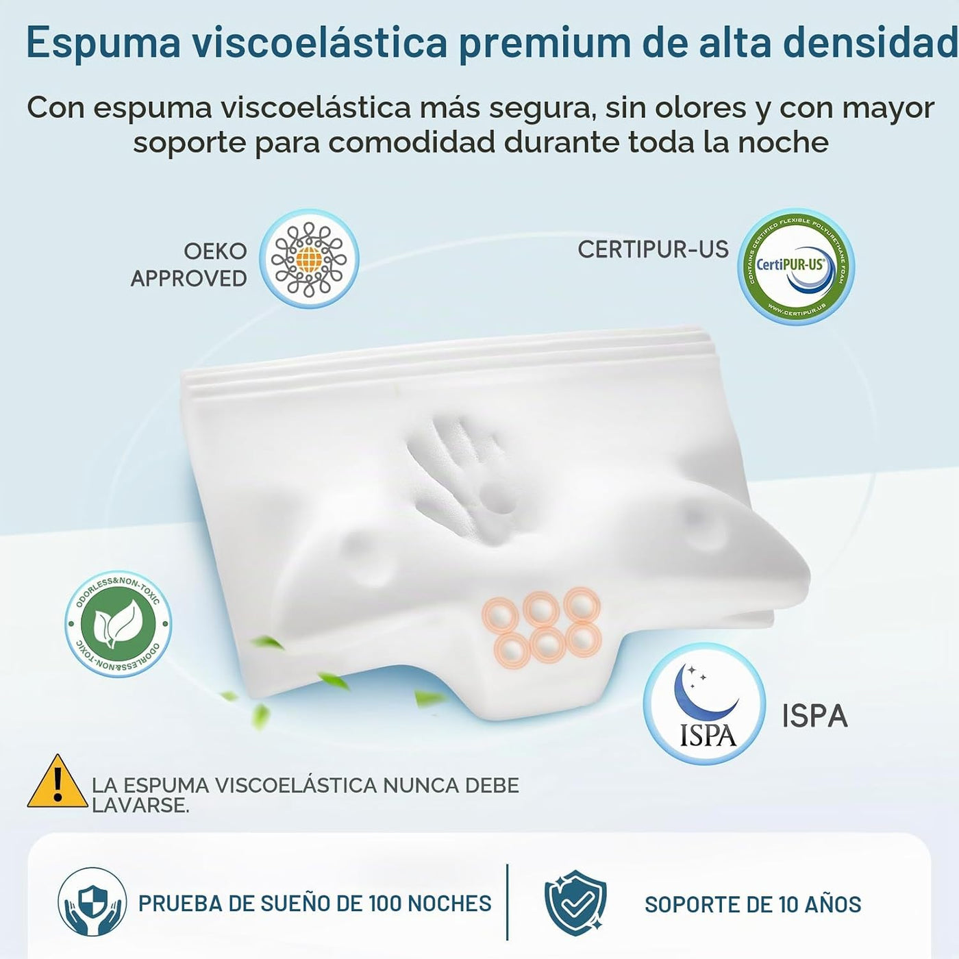 Almohada cervical eficaz para aliviar el dolor para dormir, almohad...