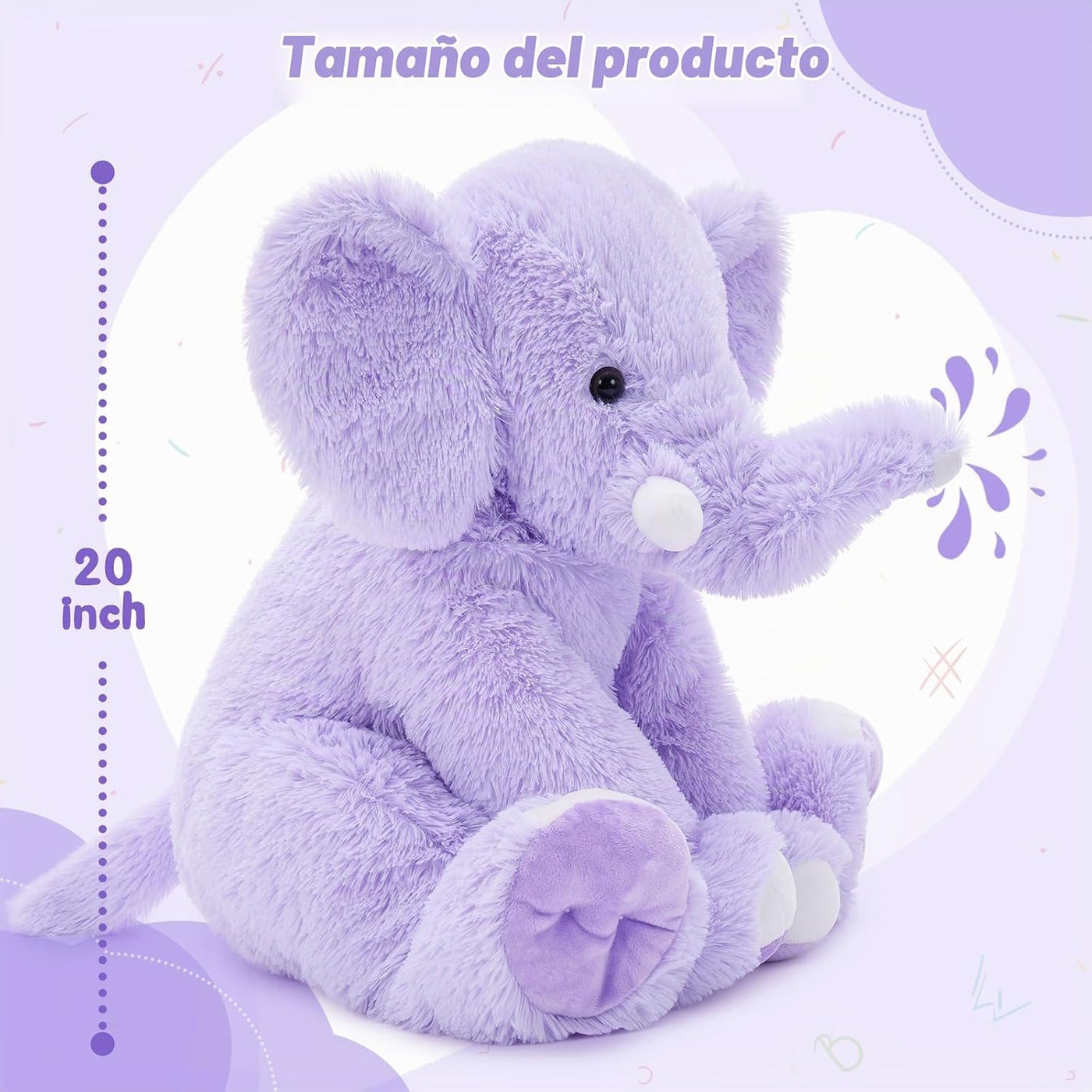 MorisMos - Elefante gigante de peluche, 19.6 pulgadas | Animal de p...