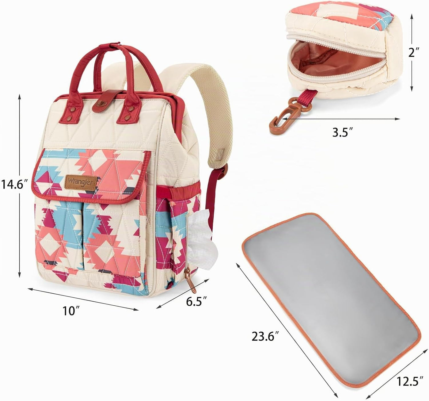Montana West Wrangler Aztec - Mochila bolsa para pañales estilo occ...