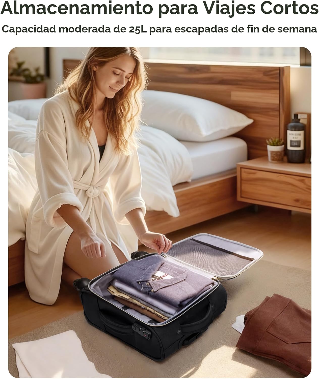 Bagsmart Equipaje de viaje Maleta de transporte, Equipaje debajo de...