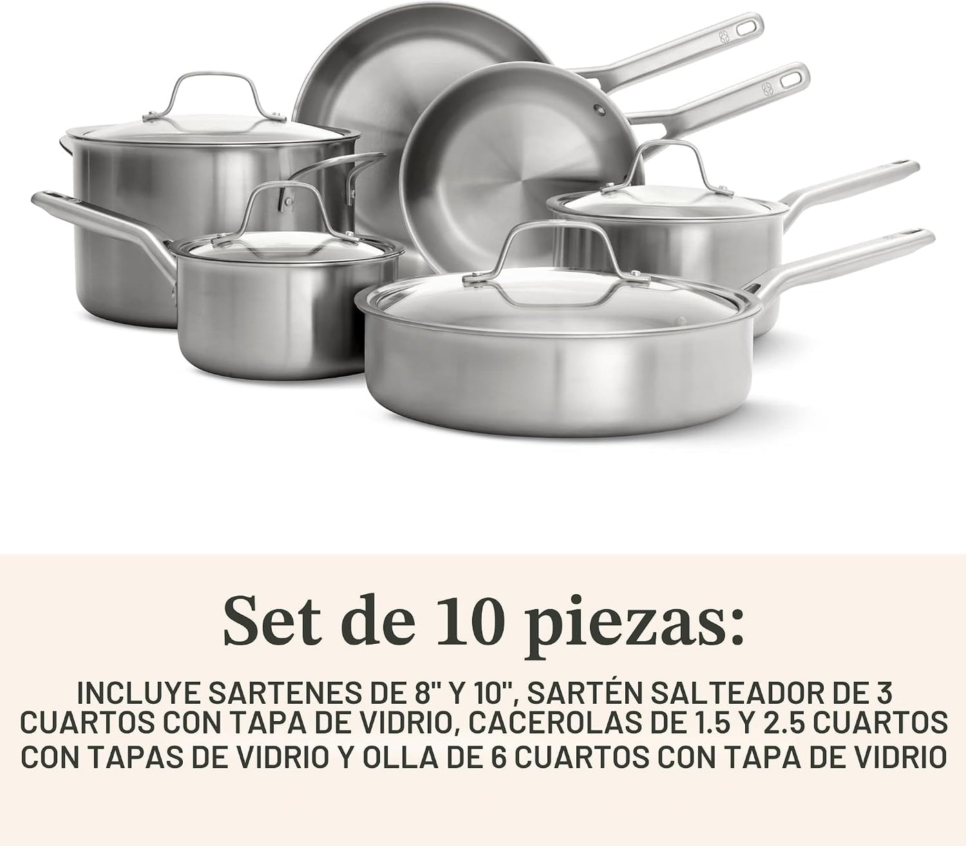 Calphalon - Juego de utensilios de cocina de acero inoxidable cepil...