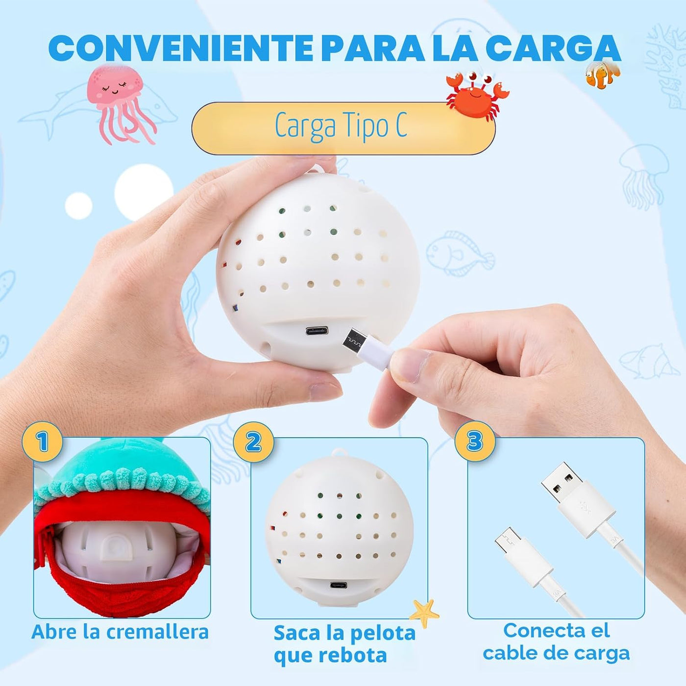 Juguetes para Bebés de 12-18 Meses, Juguete Musical de Cangrejo Gat...