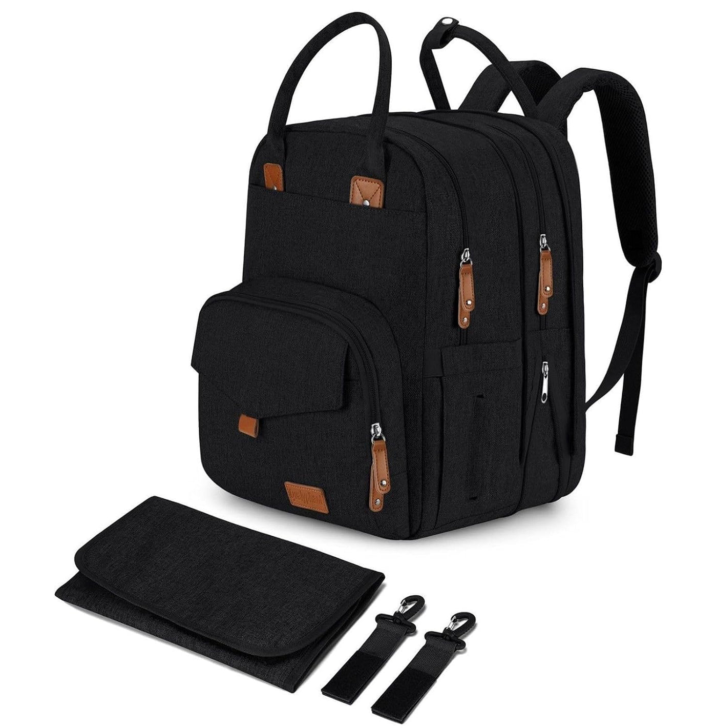 Qualyphant Mochila de pañales extragrande para 2 niños expandible 2...