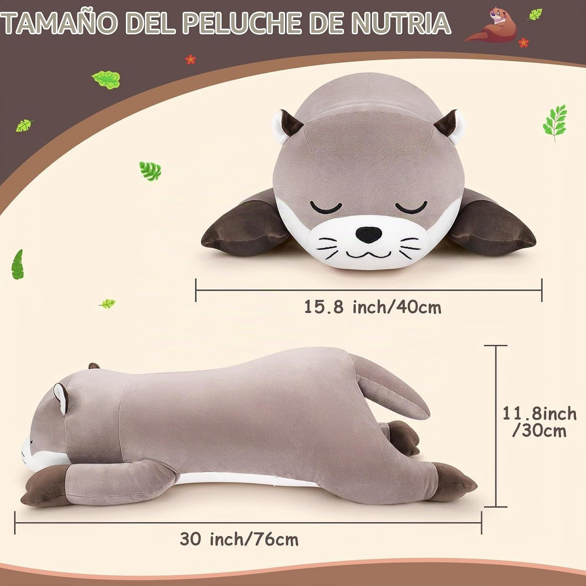 Auspicious beginning Animal de peluche de nutria gigante de 30 pulg...