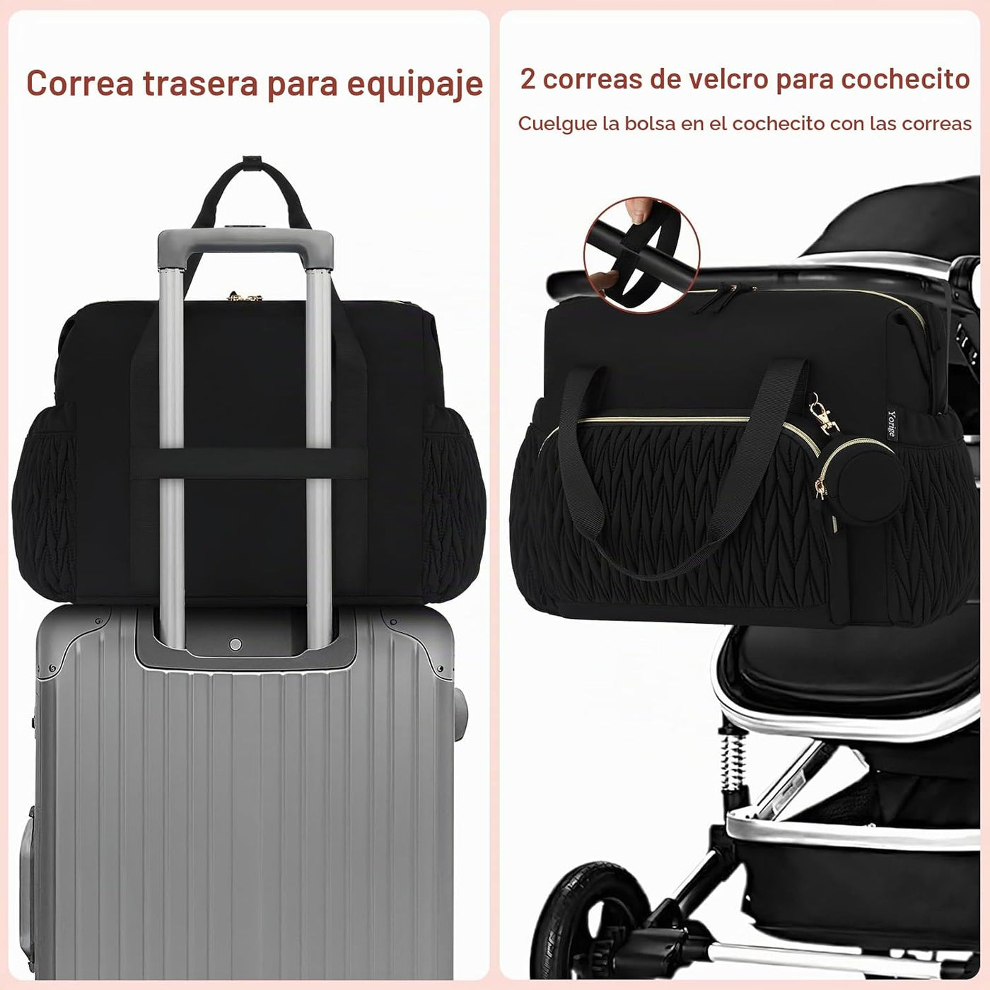 Bolsa de pañales para bebé, 6 unidades, bolsas de hospital grandes...