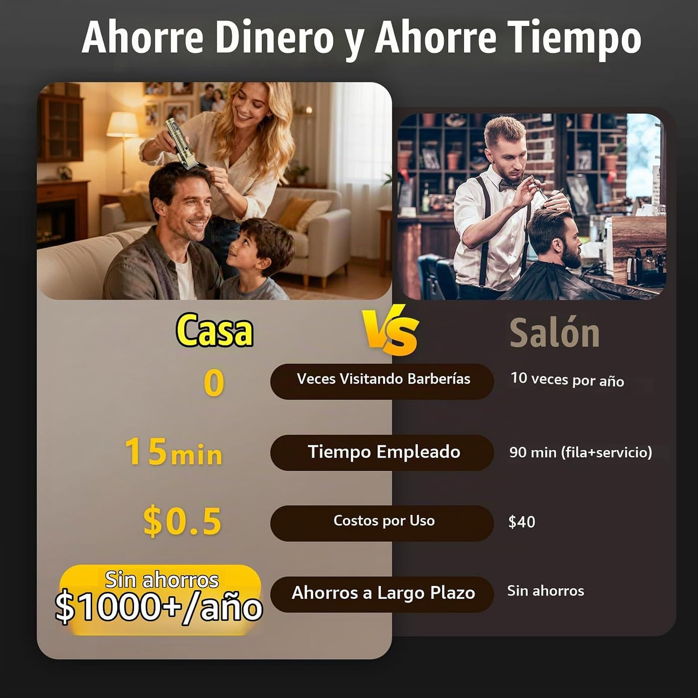 Bomxin Cortadoras de Cabello para Hombres Profesionales, Cortadoras...