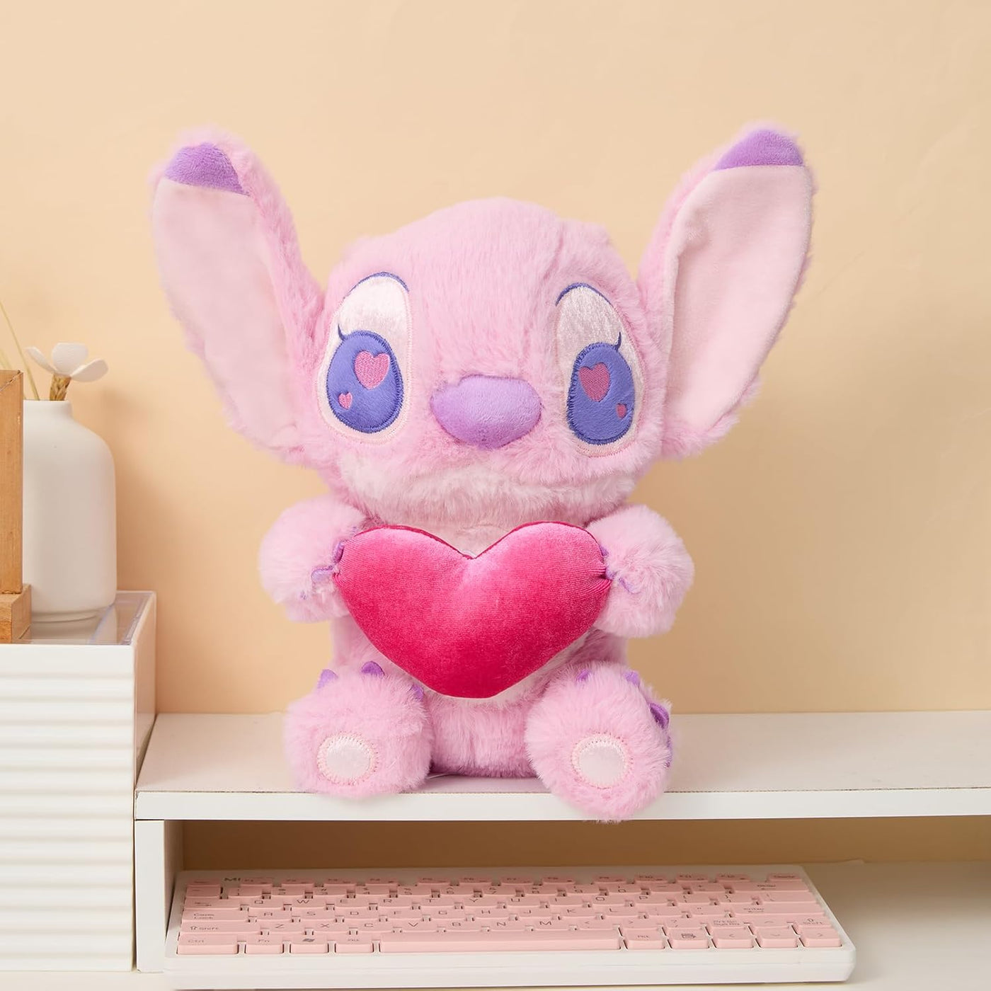 MINISO Disney - Peluche de punto de ángel de 10 pulgadas, suave, ab...