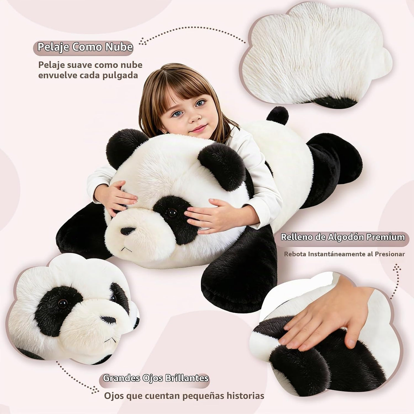 HAIJUNYA Animales con peso de panda de 32 pulgadas, 5 libras, jugue...
