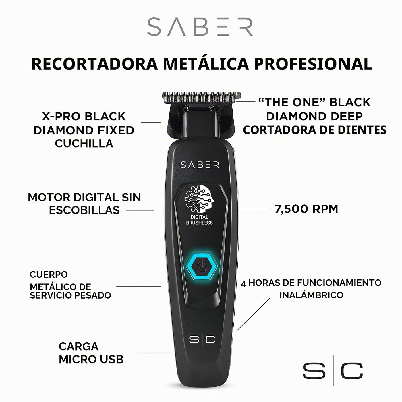 Stylecraft Instinct - Cortadora de pelo inalámbrica profesional con...