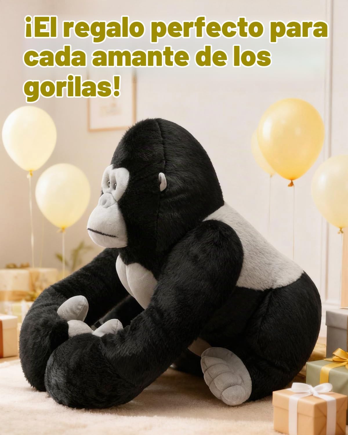 MaoGoLan Big Gorilla - Animal de peluche gigante de 23.6 pulgadas,...