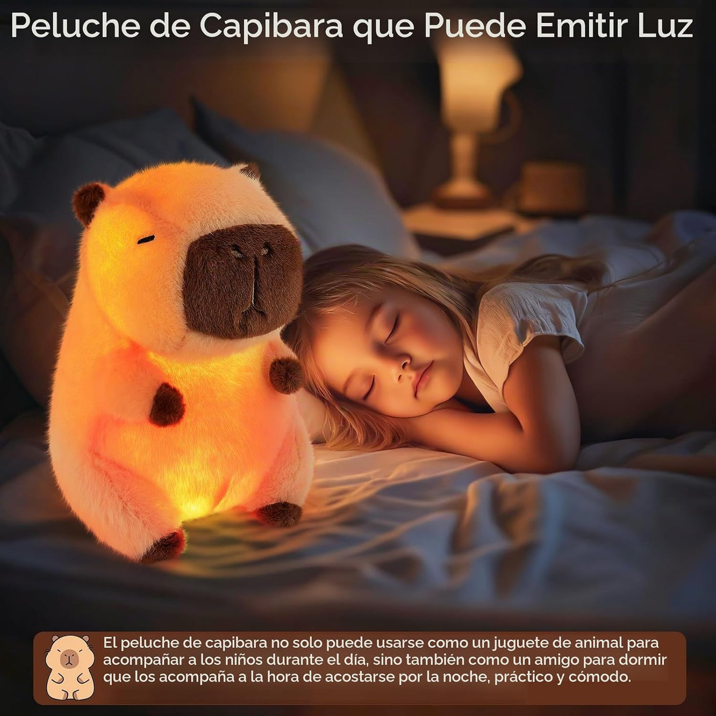 Achwishap Caja de Regalos de Capibara, Peluche de Capibara Iluminad...