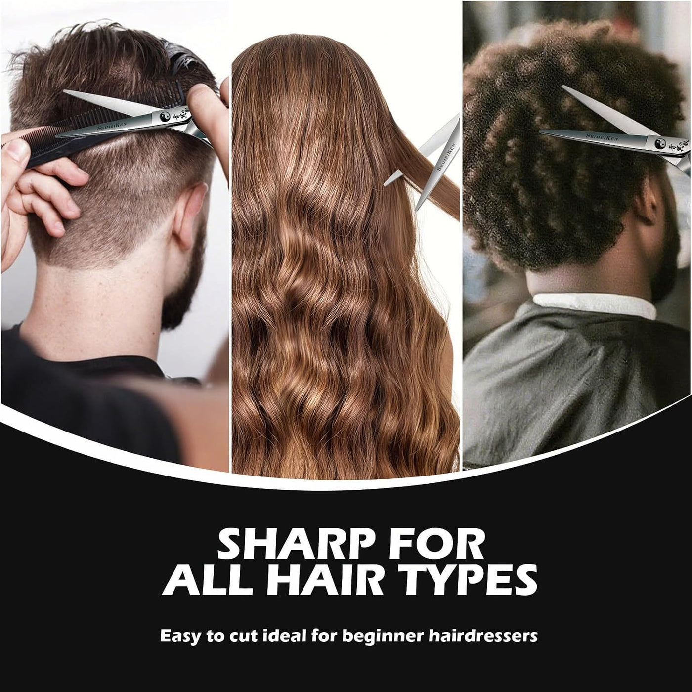 SEIMEIKEN Tijeras profesionales para el cabello, tijeras de pelo ja...
