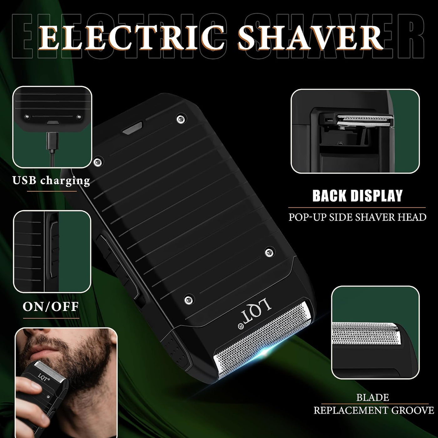 LQT Kit de peluquero profesional para hombres, cortadora de pelo in...