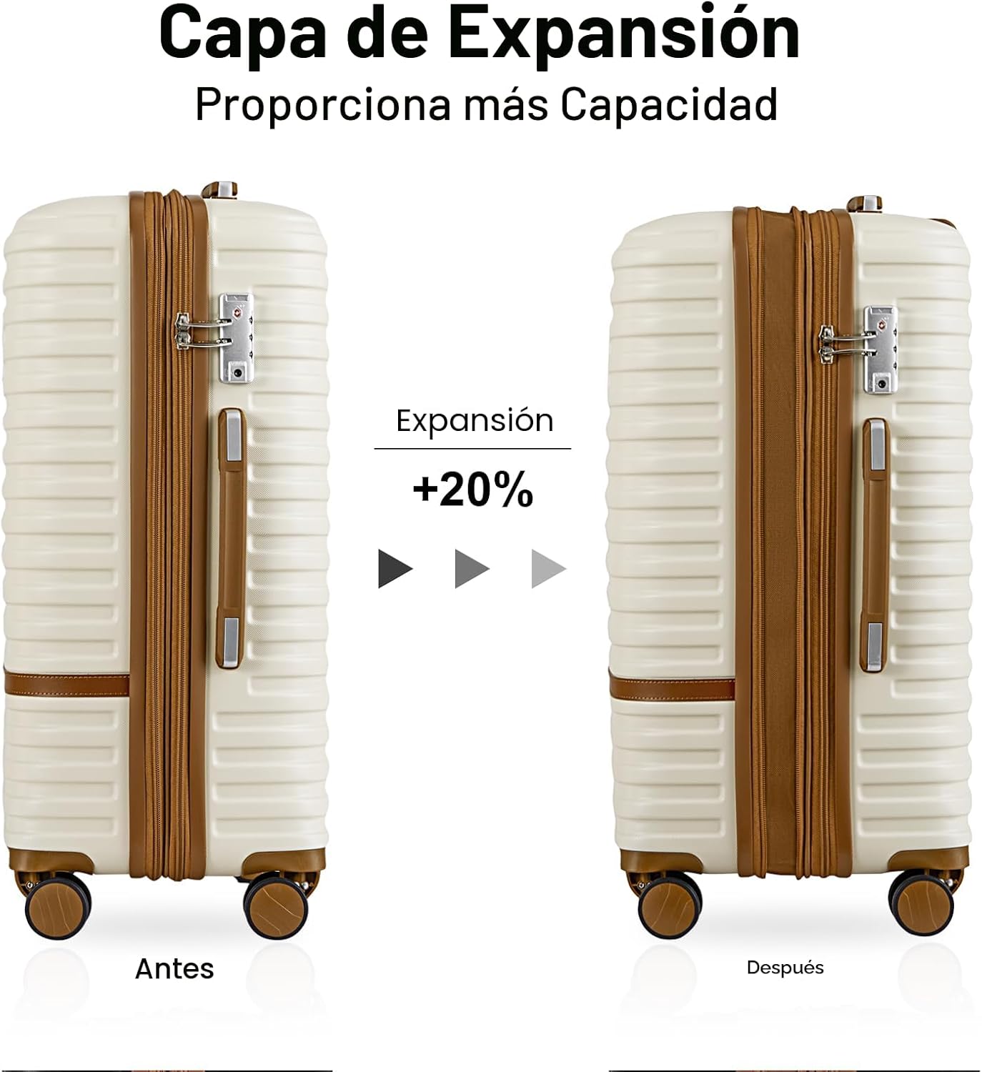 Juego de equipaje Joyway de 3 piezas, maletas de mano expandibles c...