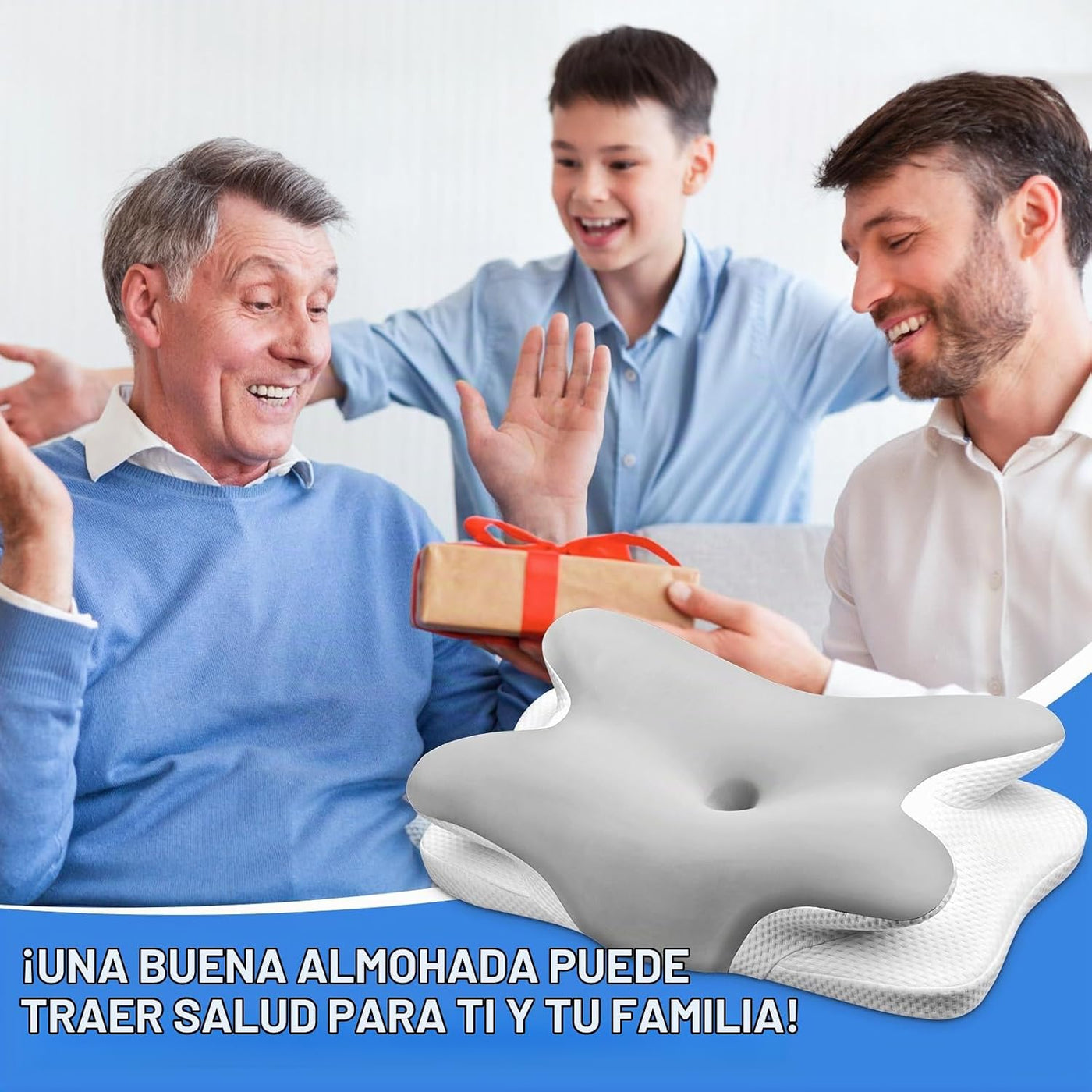 Ehomfory Almohada cervical para el cuello, almohada ergonómica ajus...