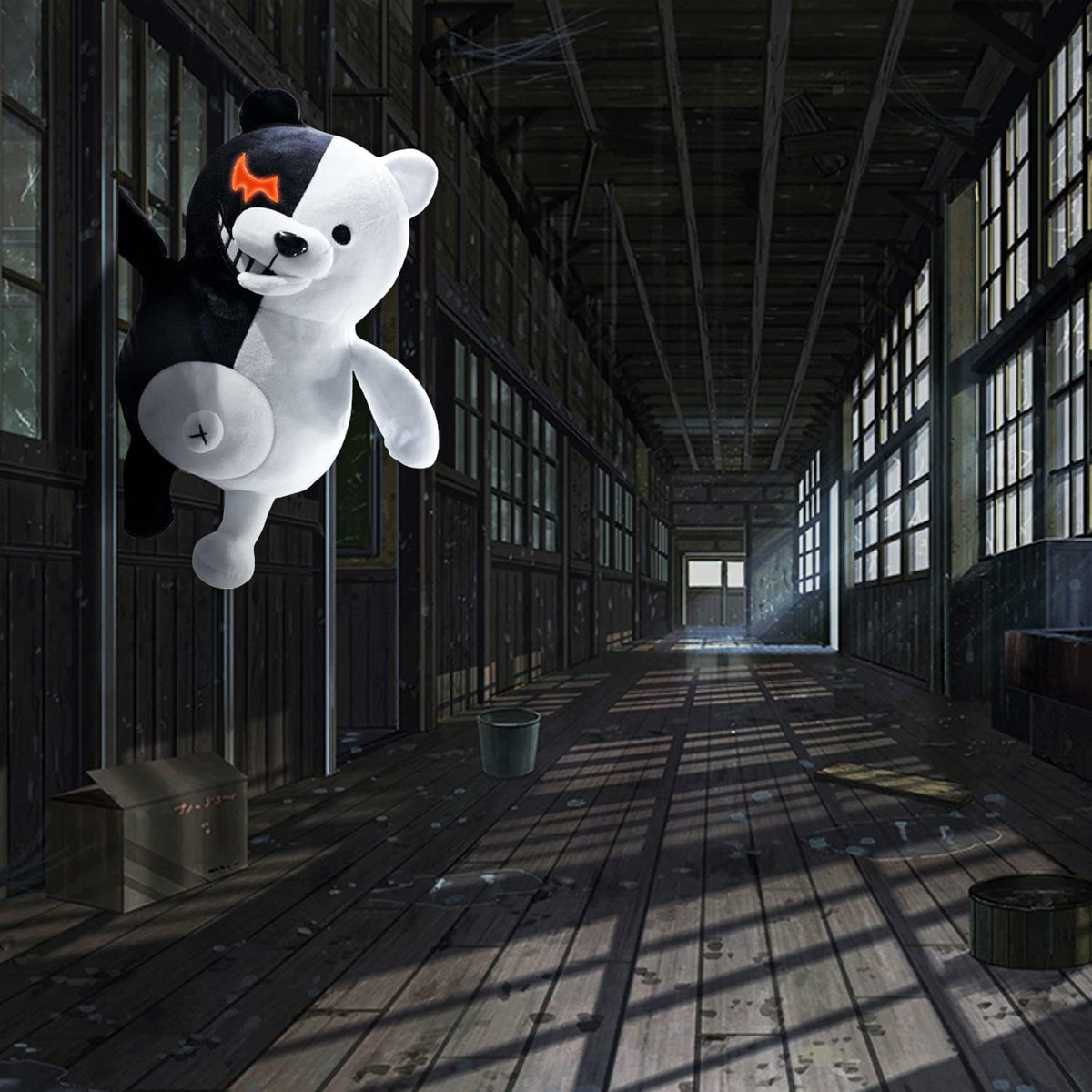 ROYAL WIND Muñeca Monokuma de anime de oso de peluche, color blanco...