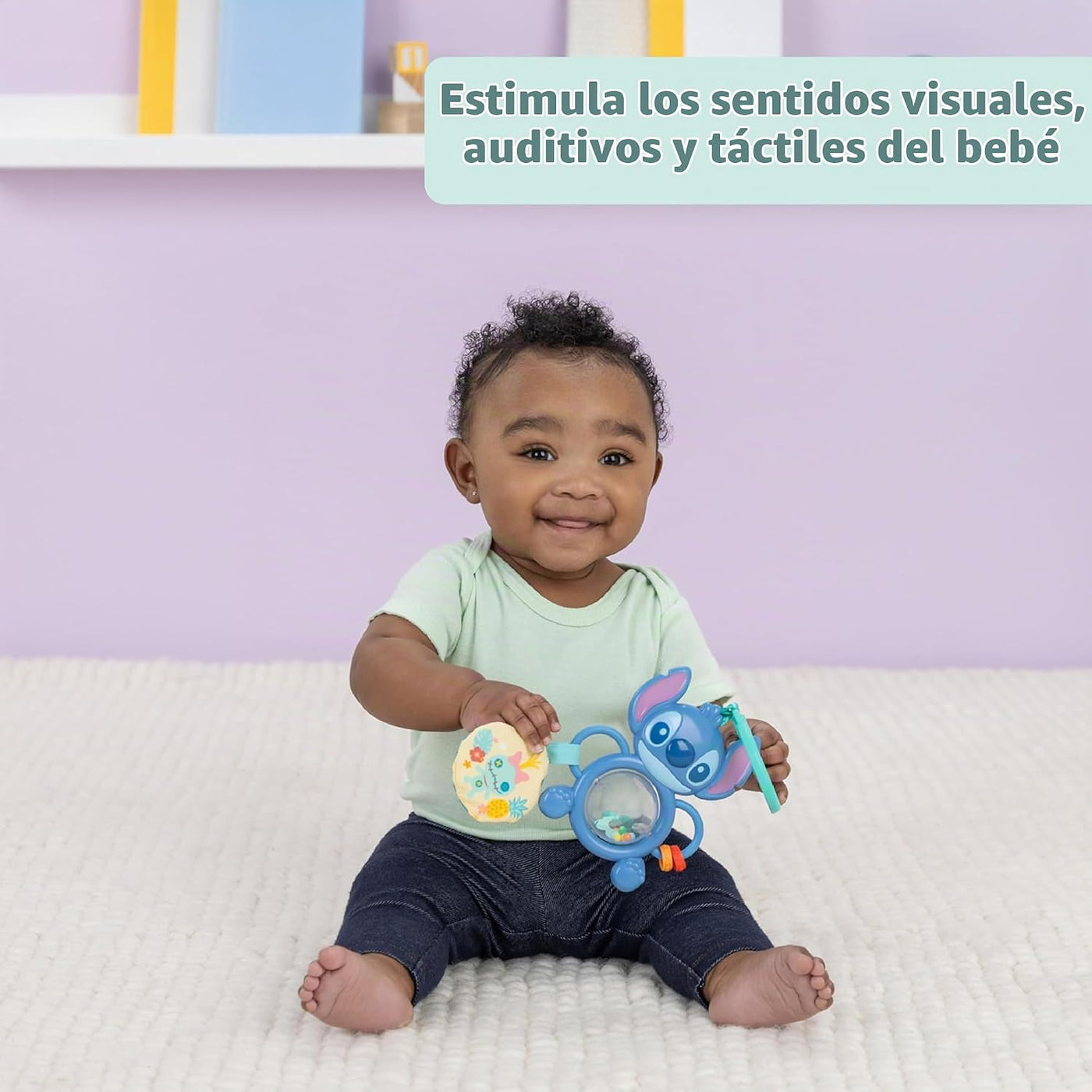 Bright Starts Disney Baby Stitch Tropical Treasures - Juego de rega...
