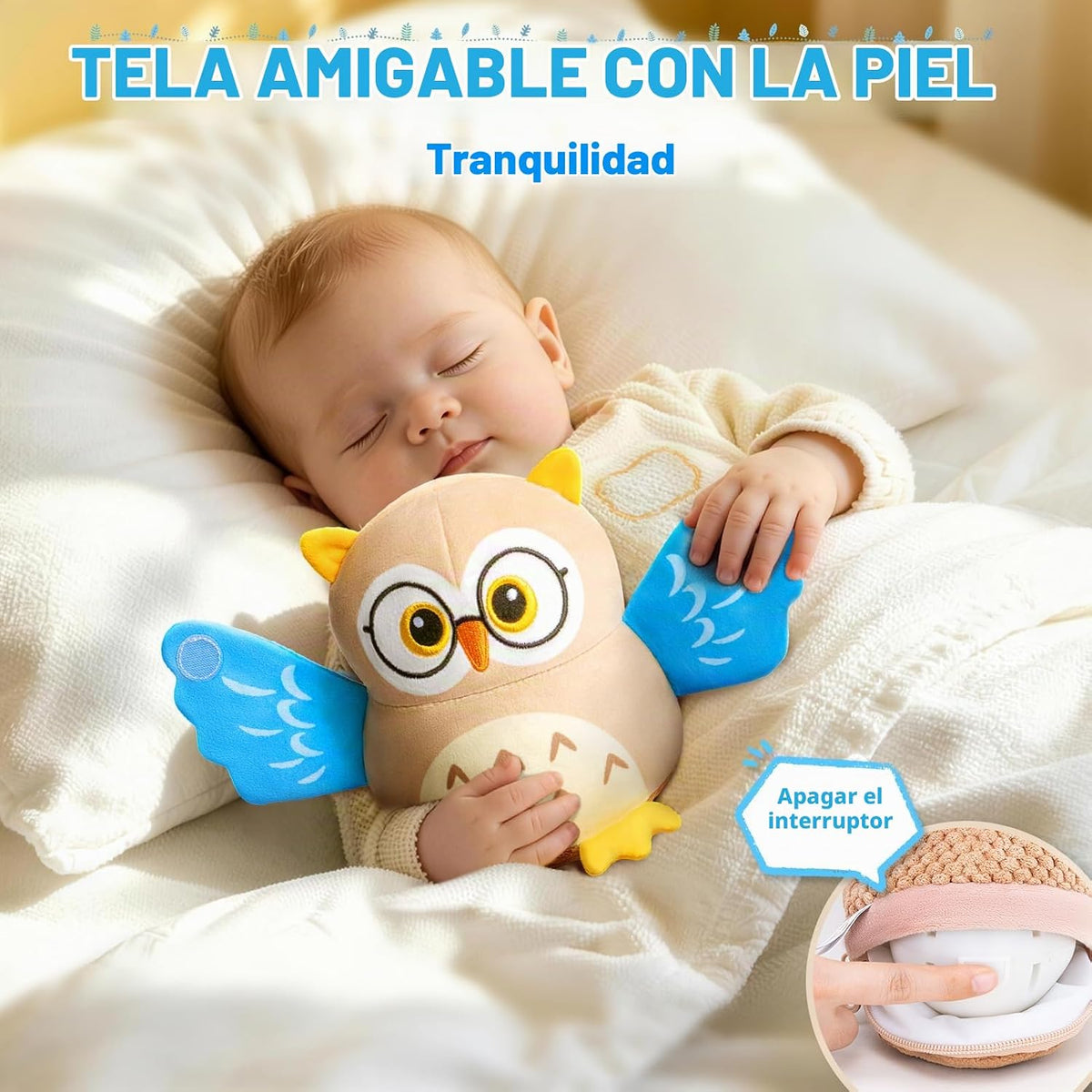 Juguetes para bebés de 6 a 12 a 18 meses, juguete musical de peluch...