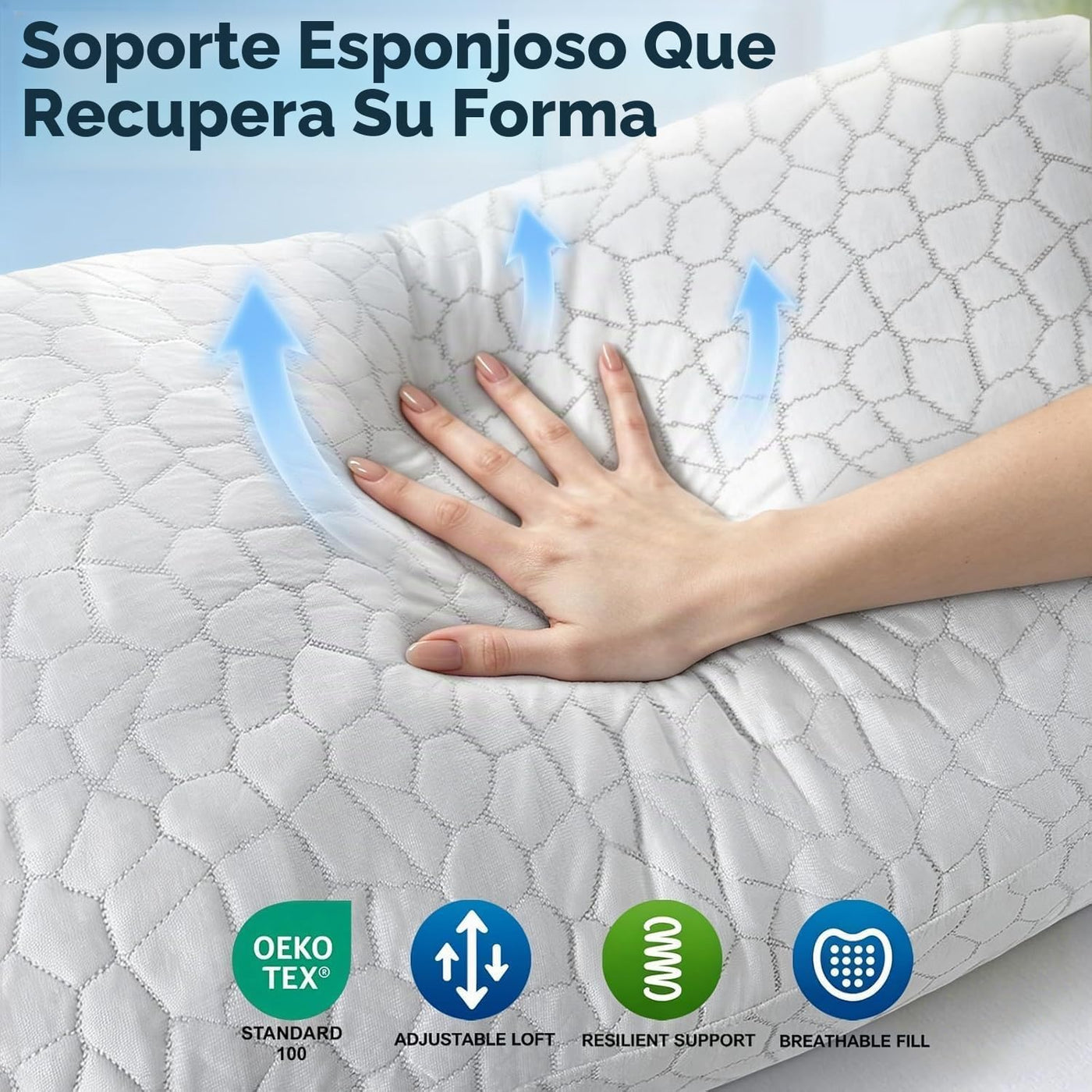 SUPA MODERN Juego de 2 almohadas refrescantes tamaño Queen, almohad...