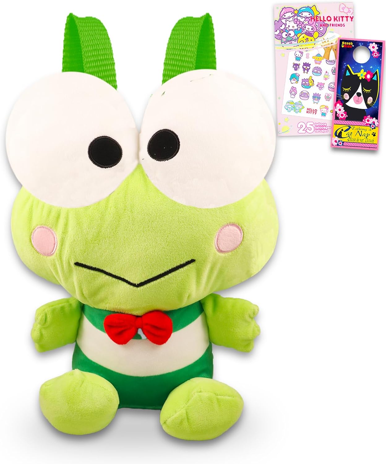 Hello Kitty and Friends Keroppi - Juego de mochila de peluche de 14...