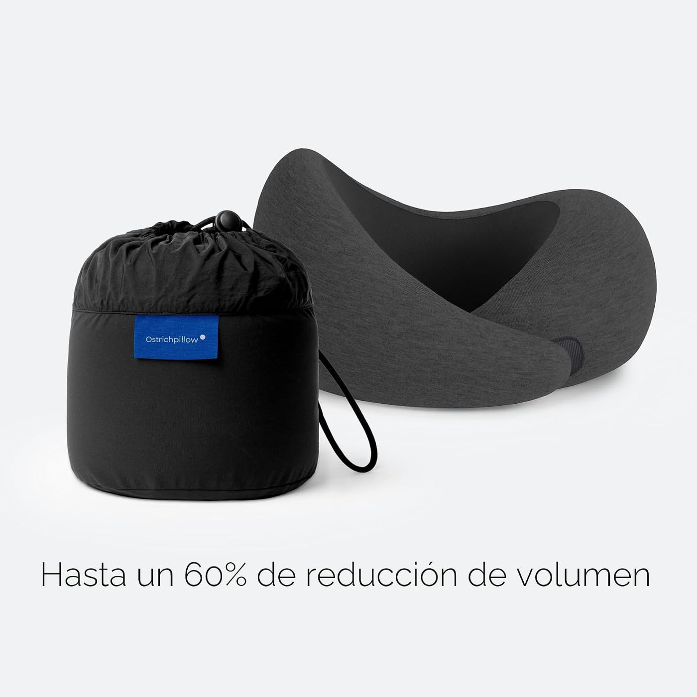 Ostrichpillow GO - Almohada de viaje, soporte de espuma viscoelásti...