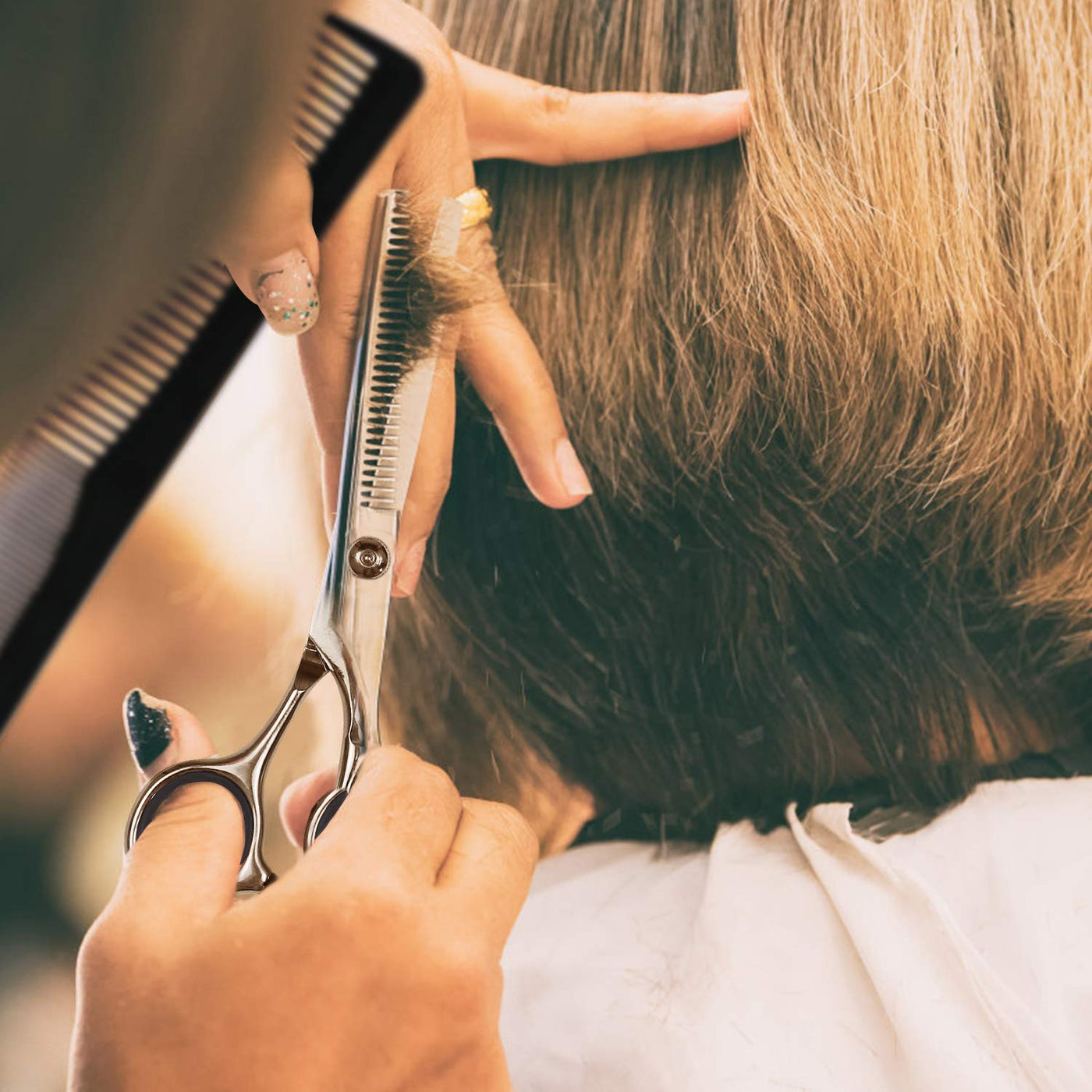 Fcysy Tijeras de corte de cabello, tijeras de peluquería profesiona...