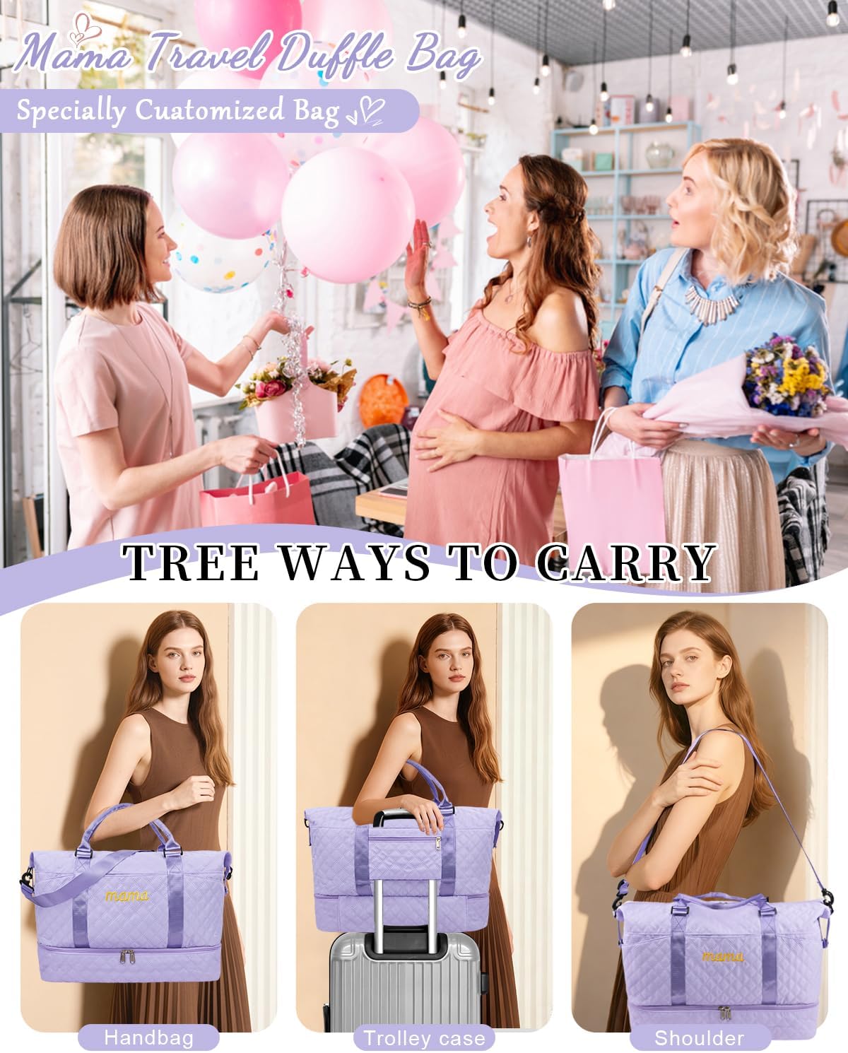 Mama Baby - Bolsa de hospital para embarazo, esencial para mujeres,...