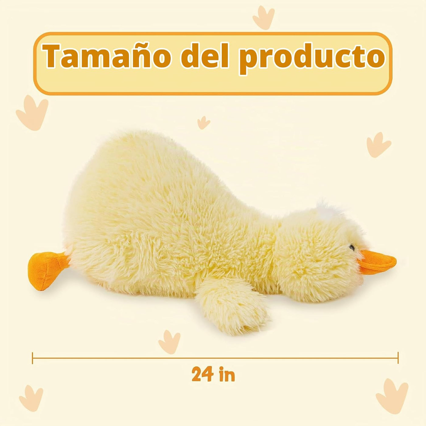 Jrystar Animales de peluche de pato amarillo de 24", juguetes d...