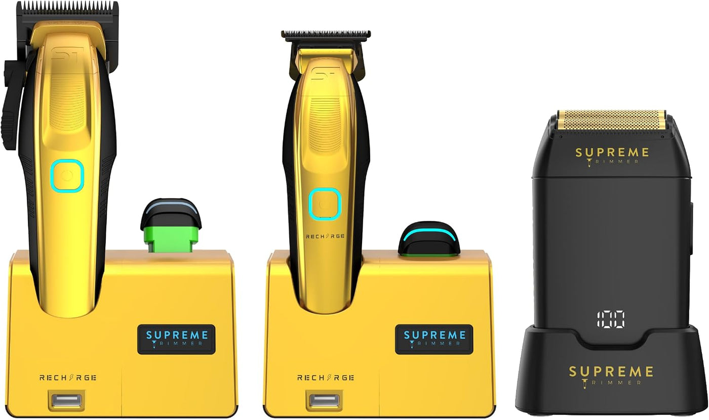 Supreme Trimmer Combo de cortapelos de recarga 3 en 1, recortadora...