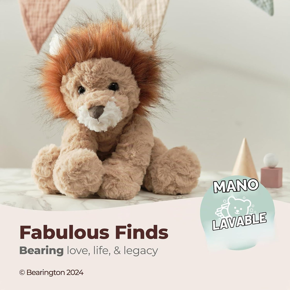 Bearington Collection Roary - León de peluche de 11 pulgadas, peluc...