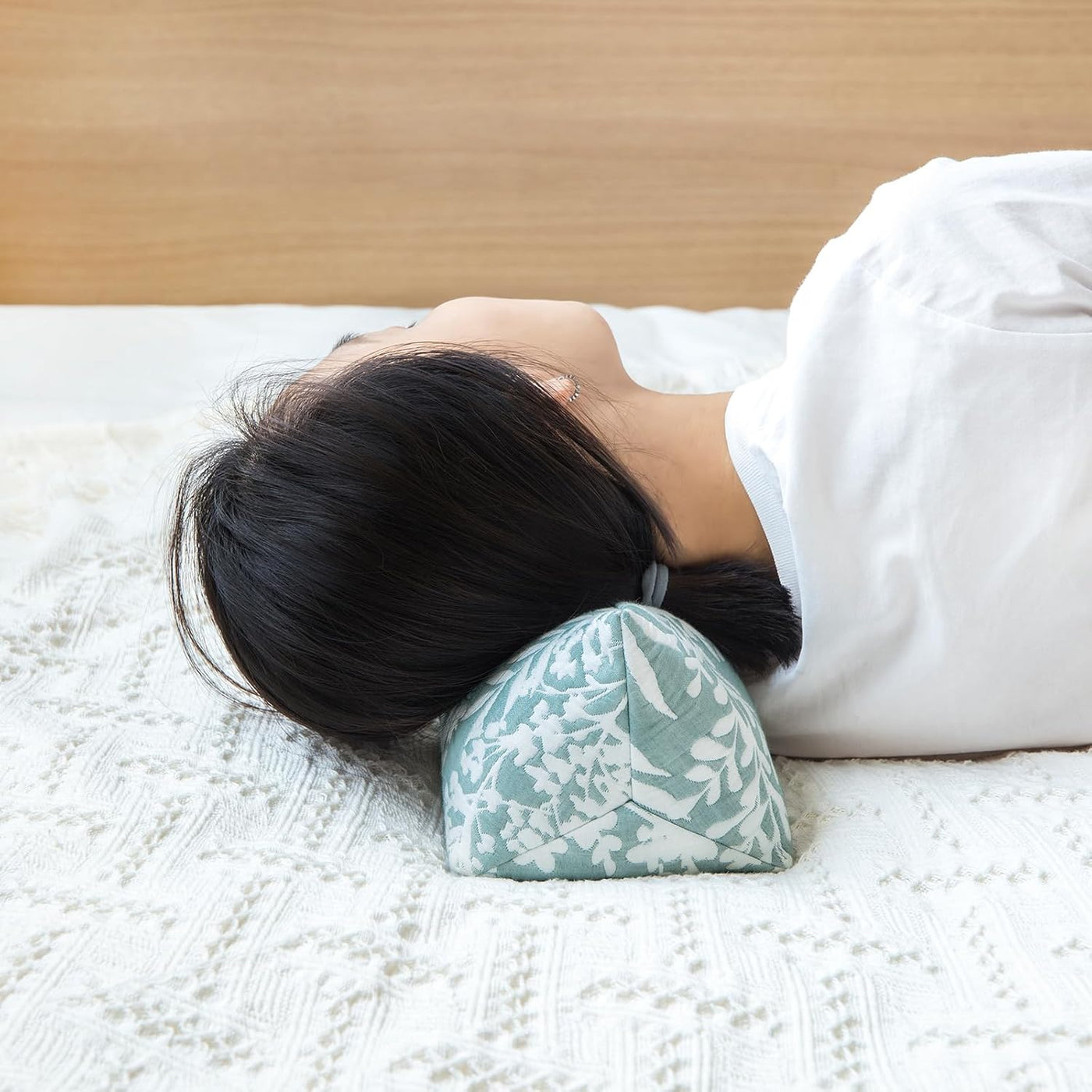 Almohada de apoyo para el cuello de trigo sarraceno, almohada cilín...