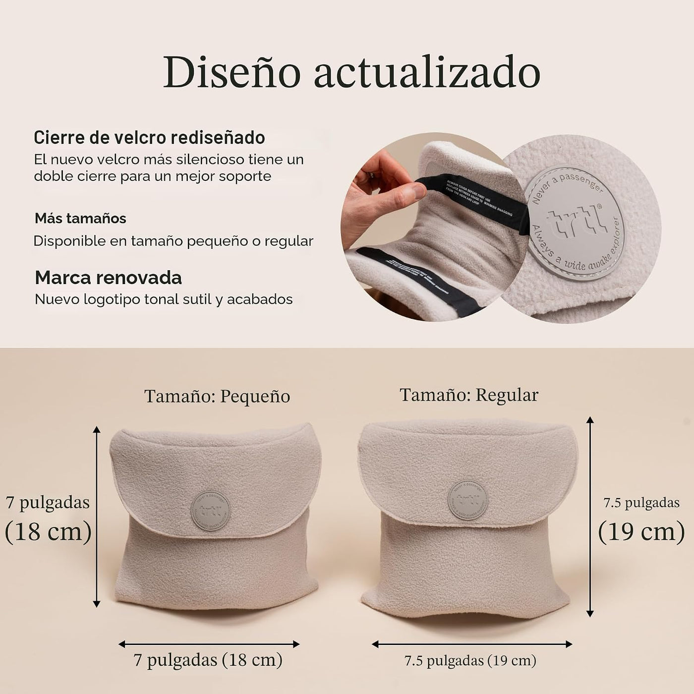 Trtl Almohada de viaje original 2.0 \u2013 Almohada de viaje súper...