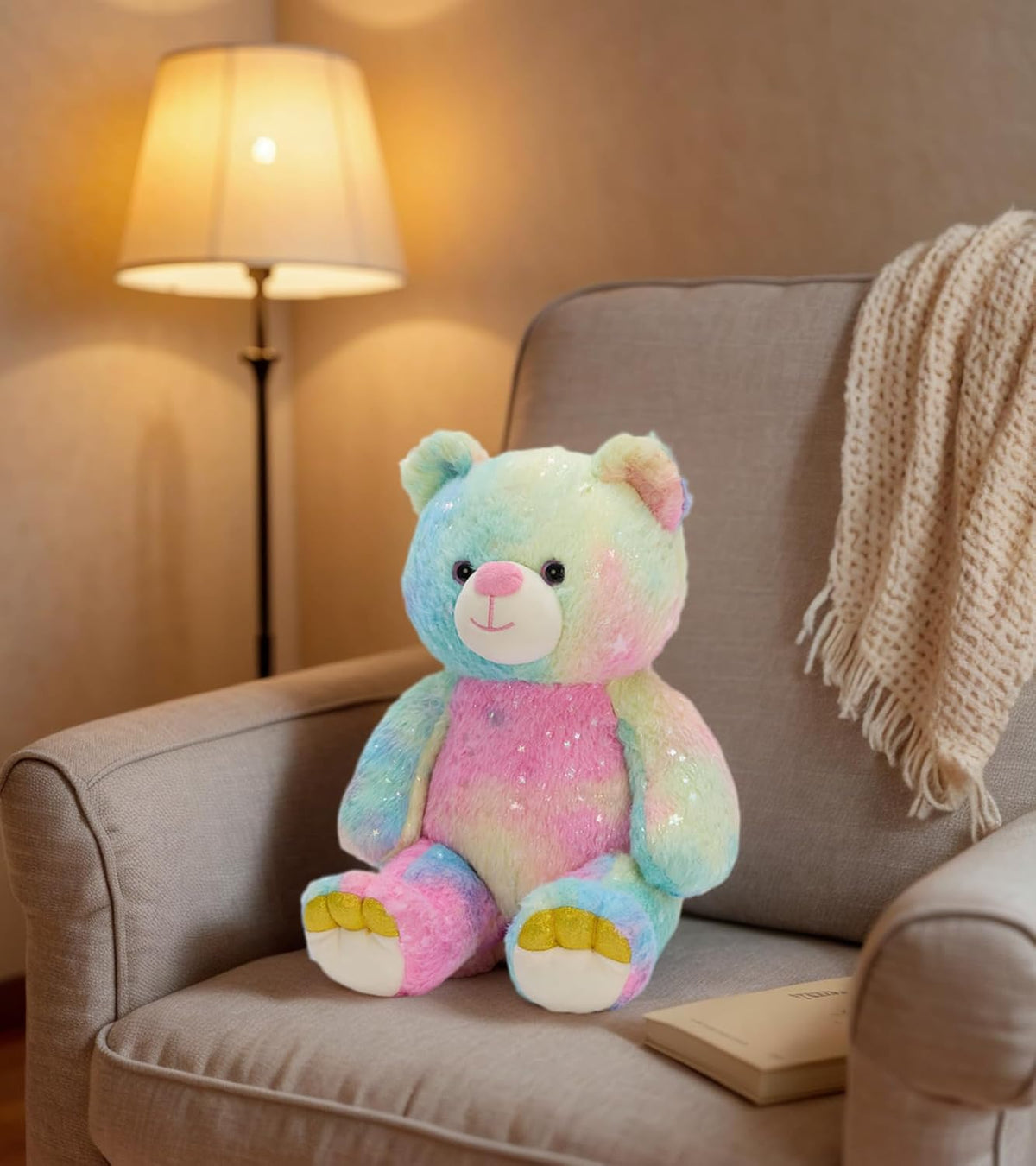 Tezituor Oso de Peluche Arcoíris Animal de Peluche, Lindo Juguete d...