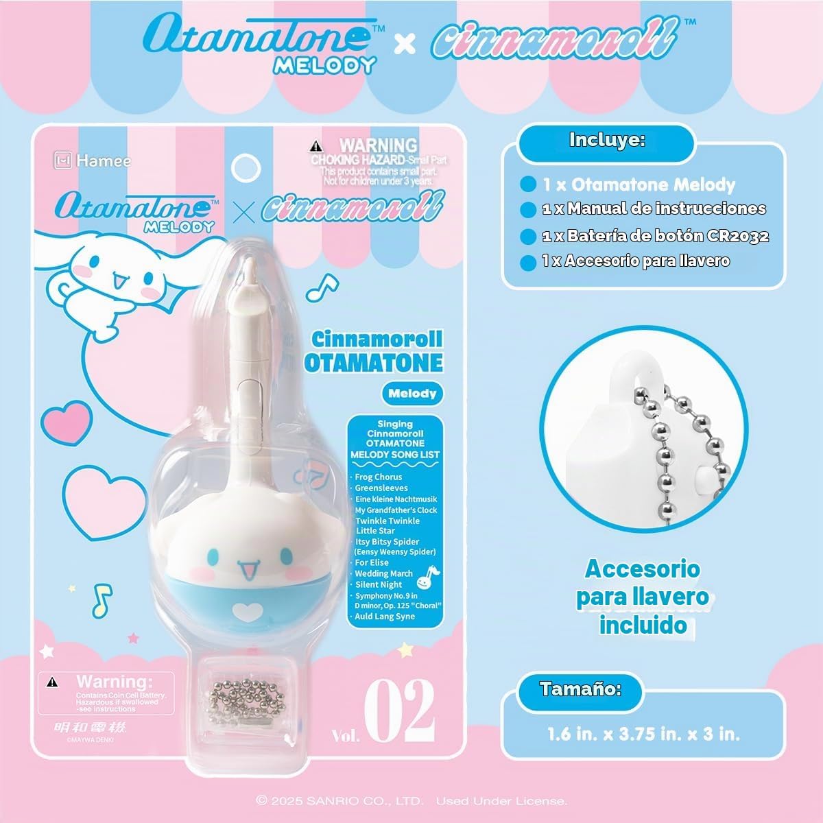 Otamatone Melody Sanrio Llavero de juguete de instrumentos electrón...
