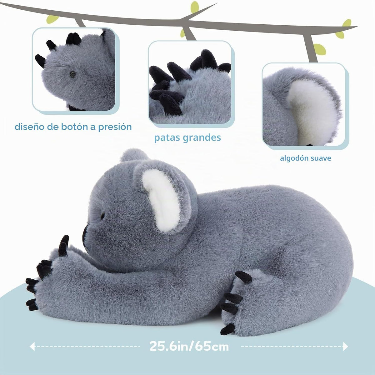 MaoGoLan Koala - Animal de peluche gigante de 25.6 pulgadas, diseño...