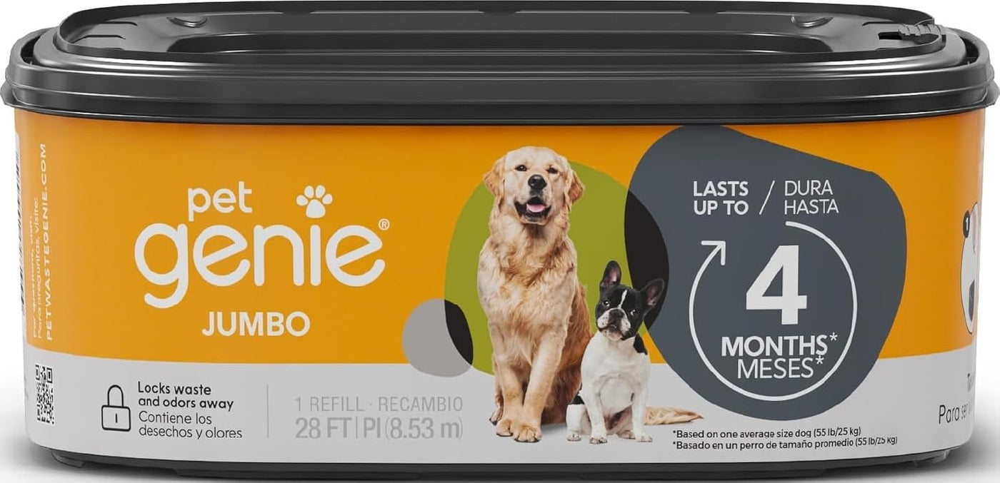 Pet Genie Bolsas de recambio | Paquete de 1 jumbo, 28 pies en total...