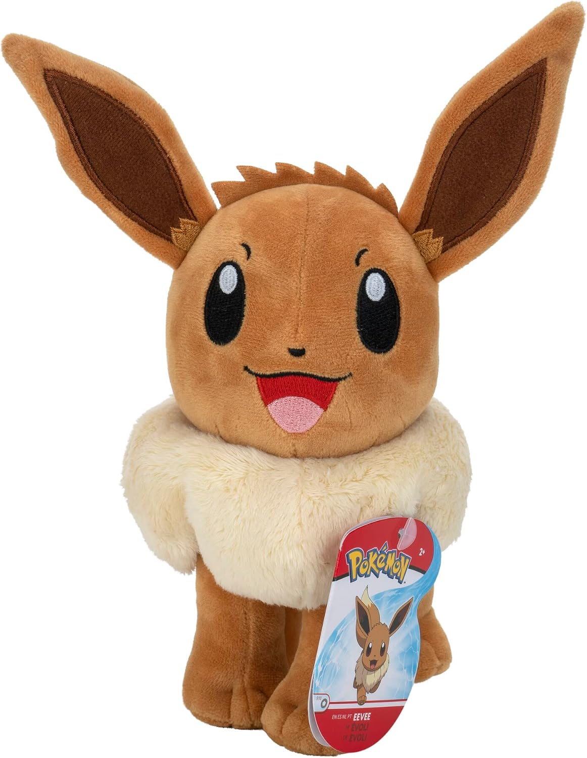 Pokémon Peluche Eevee de 8 pulgadas, detalles auténticos, juguetes...