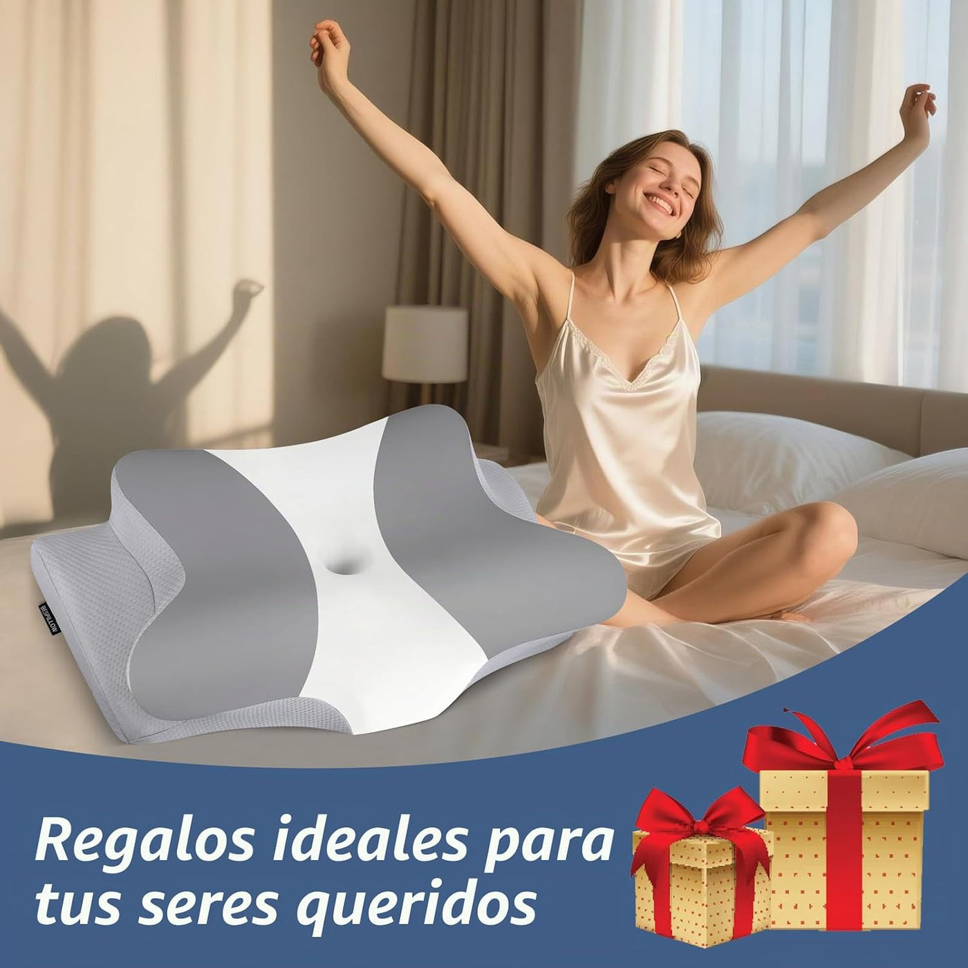 Almohada cervical para aliviar el dolor de cuello, almohada cervica...