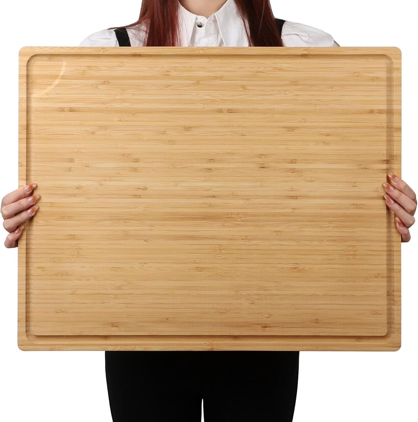 Tabla de Cortar Extra Grande de Bambú 100% Orgánico, Bloque de Carn...