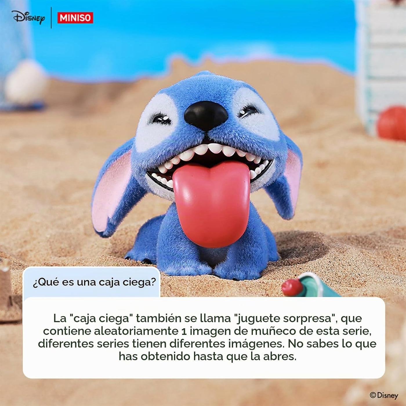 MINISO Disney Lilo & Stitch - Figura de peluche flocada, caja s...