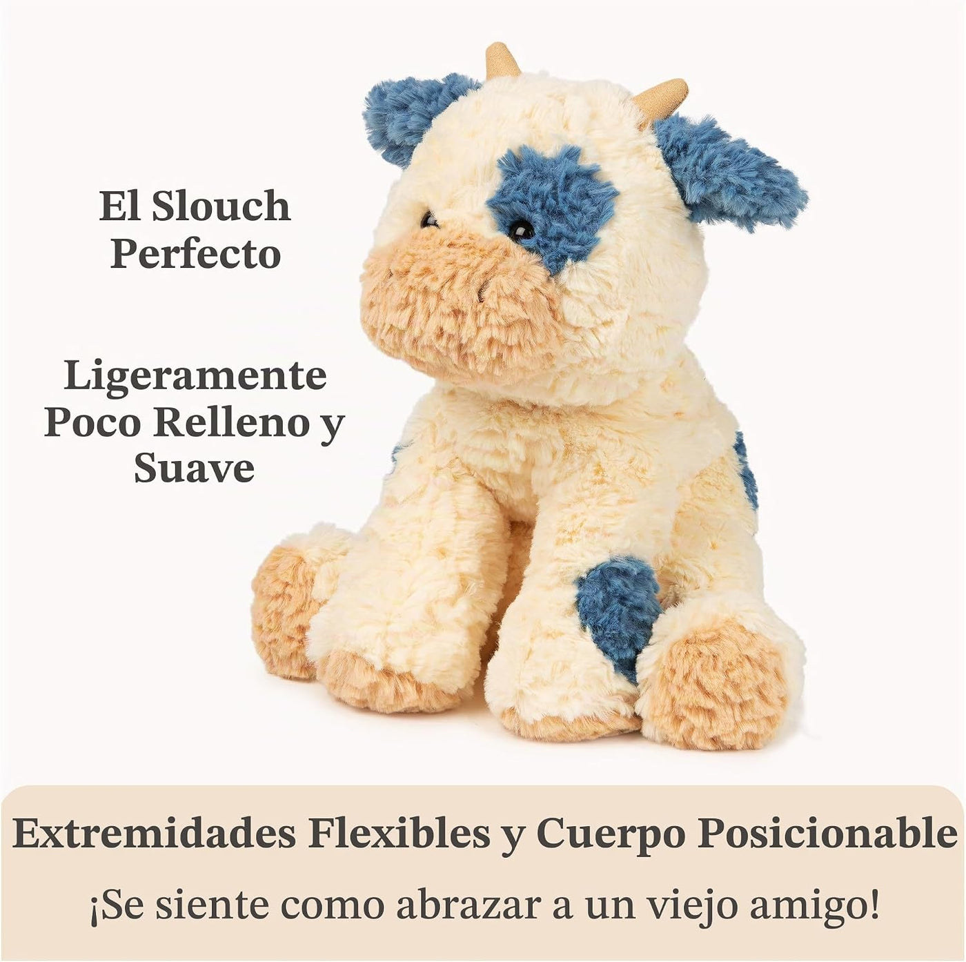 GUND Cozys Collection - Juguete sensorial de peluche de vaca de 10...