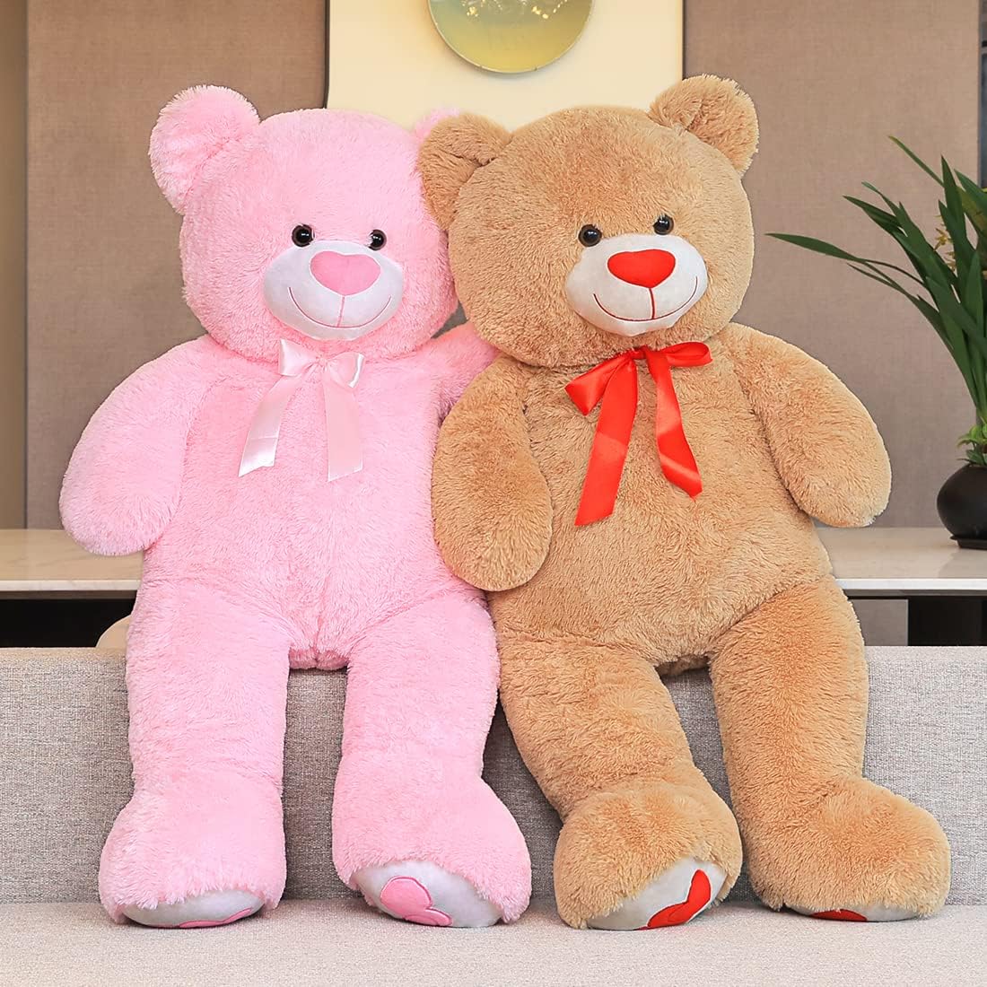 Oso de peluche grande de 43.3 pulgadas, animal de peluche gigante c...